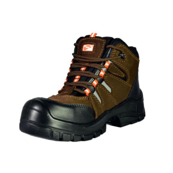 NEW MENS SAFETY WORK BOOTS- IMPACT & SLIP RESISTANT, WATERPROOF | BROWN SIZE 10 - Picture 3 of 11